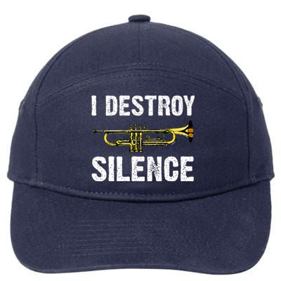 Funny Trumpet Player Trumpeter Orchestra 7-Panel Snapback Hat