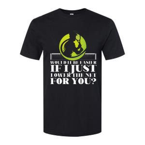 Funny Tennis Player Racket Would It Be Easier If I Just Long Sleeve Softstyle® CVC T-Shirt