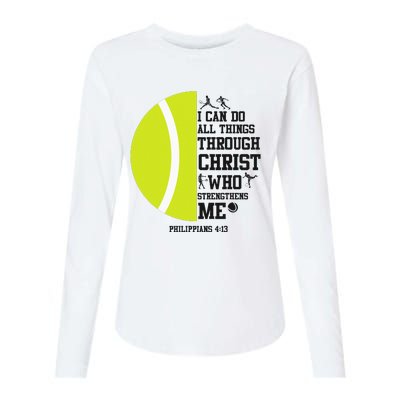 Funny Tennis Player Racket I Can Do All The Things Through Womens Cotton Relaxed Long Sleeve T-Shirt