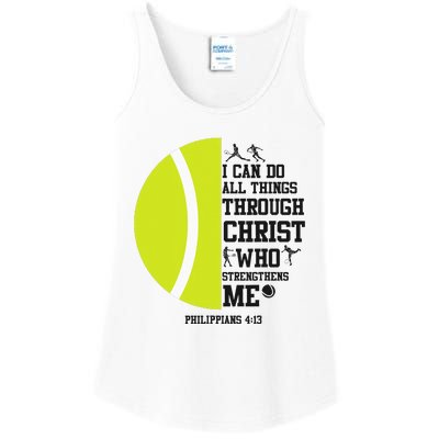 Funny Tennis Player Racket I Can Do All The Things Through Ladies Essential Tank