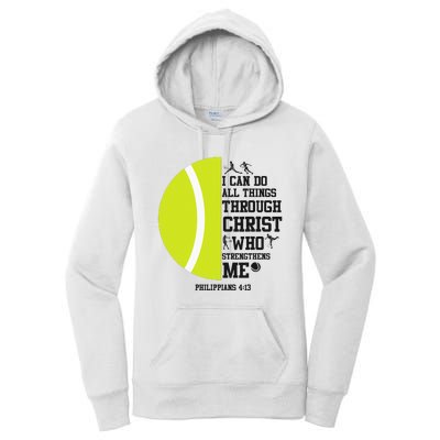 Funny Tennis Player Racket I Can Do All The Things Through Women's Pullover Hoodie