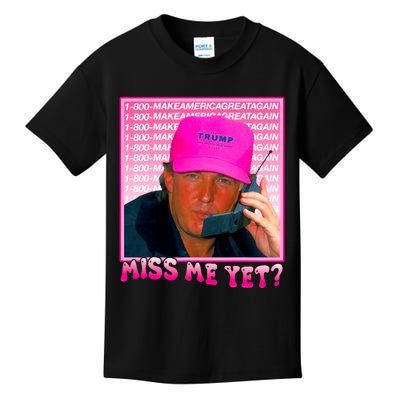 Funny Trump Pink Miss Me Yet Trump 2024 President 2024 Kids T-Shirt