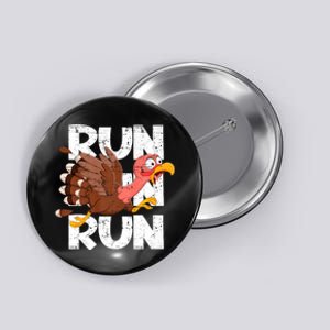 Funny Turkey Pilgrim Thanksgiving Day Running Turkey Trot Button