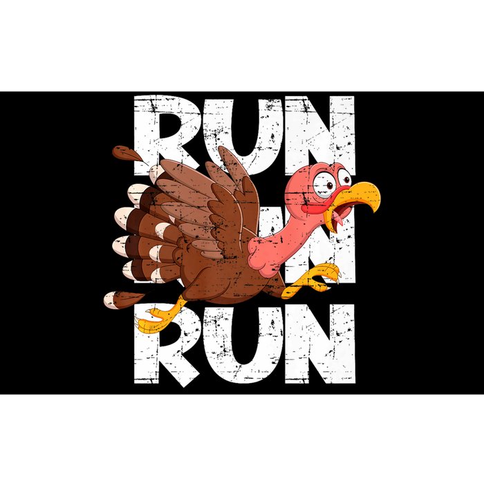 Funny Turkey Pilgrim Thanksgiving Day Running Turkey Trot Bumper Sticker