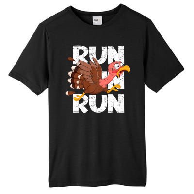 Funny Turkey Pilgrim Thanksgiving Day Running Turkey Trot Tall Fusion ChromaSoft Performance T-Shirt