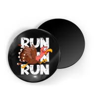 Funny Turkey Pilgrim Thanksgiving Day Running Turkey Trot Magnet