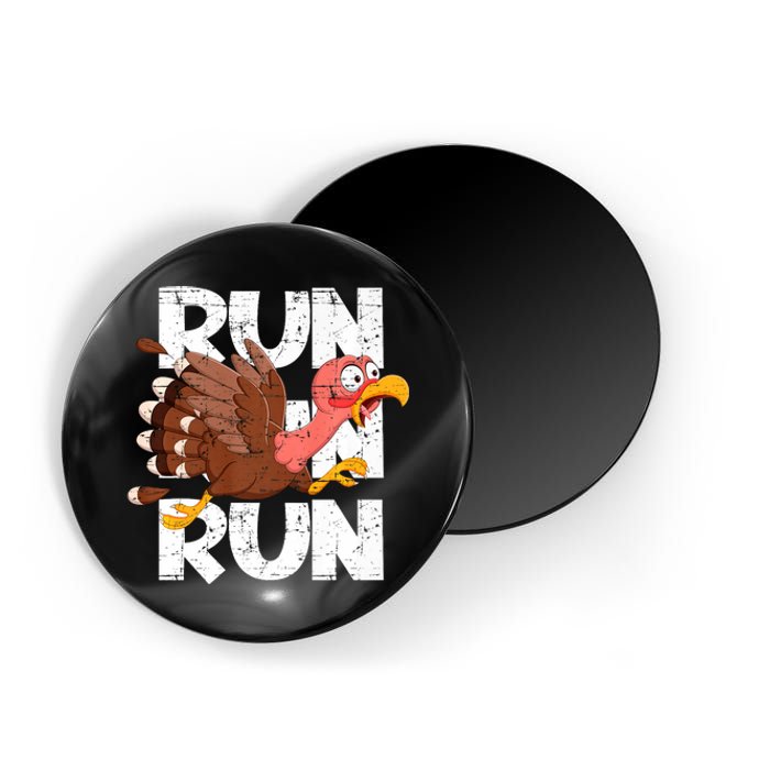 Funny Turkey Pilgrim Thanksgiving Day Running Turkey Trot Magnet