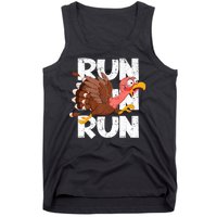 Funny Turkey Pilgrim Thanksgiving Day Running Turkey Trot Tank Top