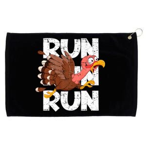 Funny Turkey Pilgrim Thanksgiving Day Running Turkey Trot Grommeted Golf Towel