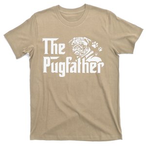 Funny The Pugfather Funny Pug Lovers Pug Dad Dog Dad Fathers Day T-Shirt