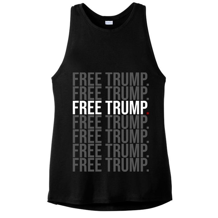 Free Trump Pro Republican Political Ladies PosiCharge Tri-Blend Wicking Tank
