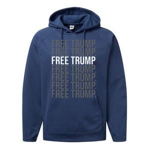 Free Trump Pro Republican Political Performance Fleece Hoodie