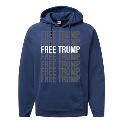 Free Trump Pro Republican Political Performance Fleece Hoodie