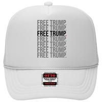 Free Trump Pro Republican Political High Crown Mesh Back Trucker Hat