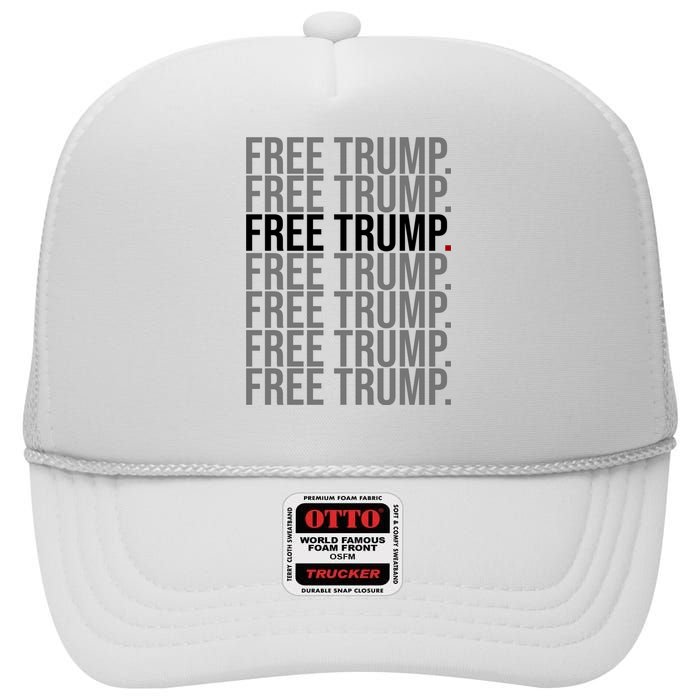 Free Trump Pro Republican Political High Crown Mesh Back Trucker Hat