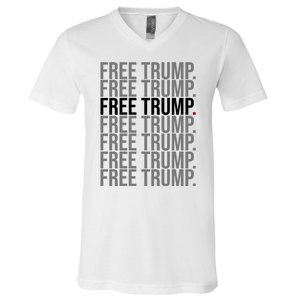 Free Trump Pro Republican Political V-Neck T-Shirt