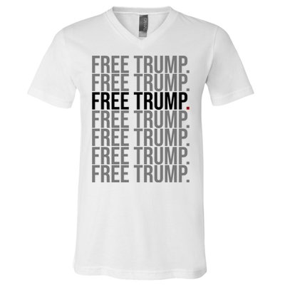 Free Trump Pro Republican Political V-Neck T-Shirt