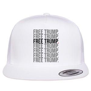 Free Trump Pro Republican Political Flat Bill Trucker Hat