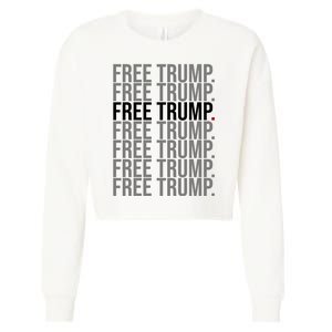 Free Trump Pro Republican Political Cropped Pullover Crew