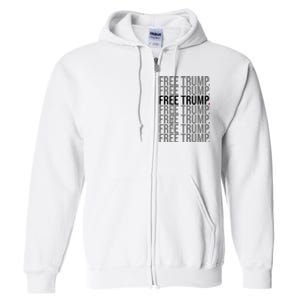 Free Trump Pro Republican Political Full Zip Hoodie