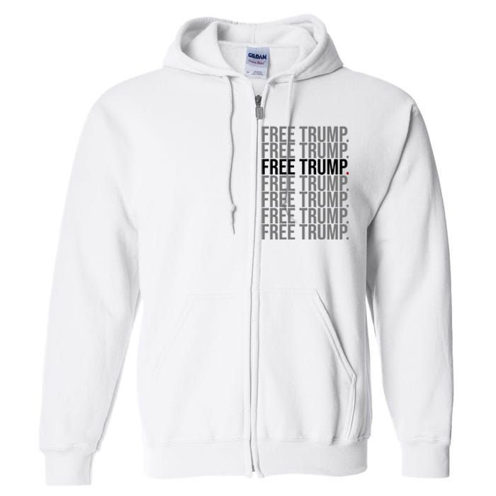 Free Trump Pro Republican Political Full Zip Hoodie