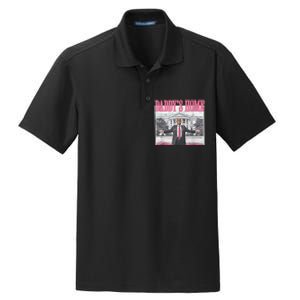 Funny Trump Pink Daddys Home Trump 2024 Dry Zone Grid Polo