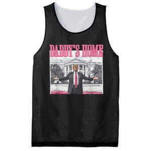 Funny Trump Pink Daddys Home Trump 2024 Mesh Reversible Basketball Jersey Tank