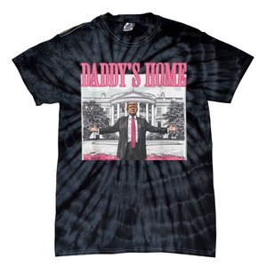 Funny Trump Pink Daddys Home Trump 2024 Tie-Dye T-Shirt