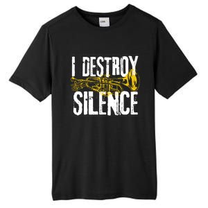 Funny Trumpet Player Marching Band Silence Destroyer Hoodie Tall Fusion ChromaSoft Performance T-Shirt