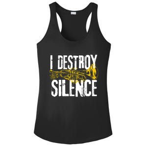 Funny Trumpet Player Marching Band Silence Destroyer Hoodie Ladies PosiCharge Competitor Racerback Tank