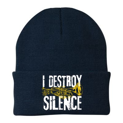 Funny Trumpet Player Marching Band Silence Destroyer Hoodie Knit Cap Winter Beanie