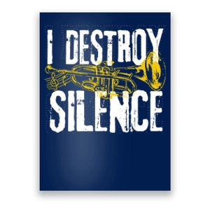 Funny Trumpet Player Marching Band Silence Destroyer Hoodie Poster