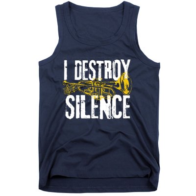 Funny Trumpet Player Marching Band Silence Destroyer Hoodie Tank Top