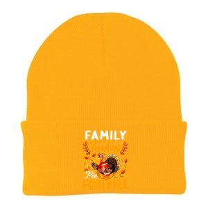 Family Thanksgiving Pie Football Cartoon Turkey Autumn Cool Gift Knit Cap Winter Beanie