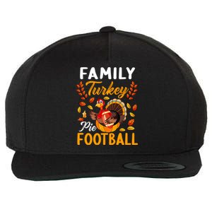 Family Thanksgiving Pie Football Cartoon Turkey Autumn Cool Gift Wool Snapback Cap