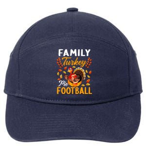 Family Thanksgiving Pie Football Cartoon Turkey Autumn Cool Gift 7-Panel Snapback Hat