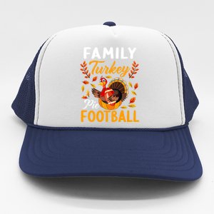 Family Thanksgiving Pie Football Cartoon Turkey Autumn Cool Gift Trucker Hat