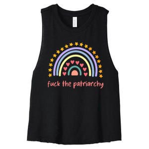 Fuck The Patriarchy Smash The Partriarchy Women's Racerback Cropped Tank