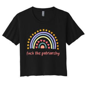 Fuck The Patriarchy Smash The Partriarchy Women's Crop Top Tee