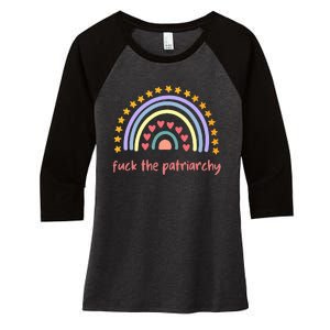 Fuck The Patriarchy Smash The Partriarchy Women's Tri-Blend 3/4-Sleeve Raglan Shirt