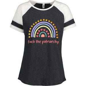 Fuck The Patriarchy Smash The Partriarchy Enza Ladies Jersey Colorblock Tee