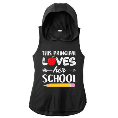 Funny This Principal Loves Her School Funny Principal Ladies PosiCharge Tri-Blend Wicking Draft Hoodie Tank