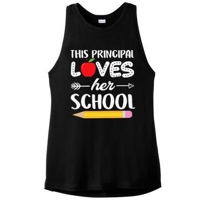 Funny This Principal Loves Her School Funny Principal Ladies PosiCharge Tri-Blend Wicking Tank