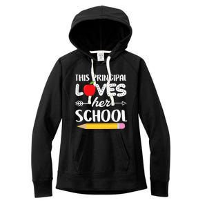 Funny This Principal Loves Her School Funny Principal Women's Fleece Hoodie