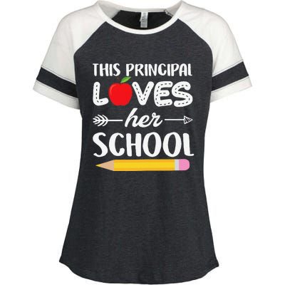 Funny This Principal Loves Her School Funny Principal Enza Ladies Jersey Colorblock Tee