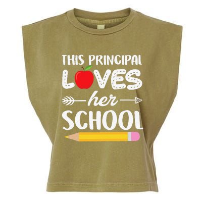 Funny This Principal Loves Her School Funny Principal Garment-Dyed Women's Muscle Tee