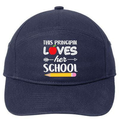 Funny This Principal Loves Her School Funny Principal 7-Panel Snapback Hat