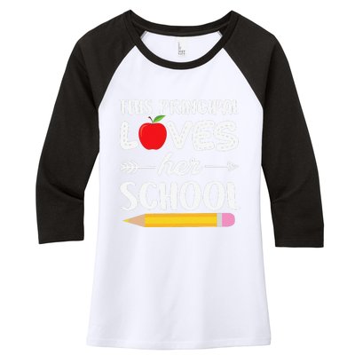 Funny This Principal Loves Her School Funny Principal Women's Tri-Blend 3/4-Sleeve Raglan Shirt