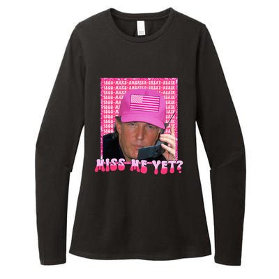 Funny Trump Pink Miss Me Yet Trump 2024 President 2024 Womens CVC Long Sleeve Shirt