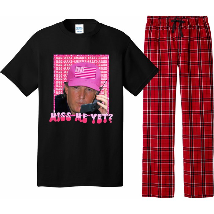 Funny Trump Pink Miss Me Yet Trump 2024 President 2024 Pajama Set